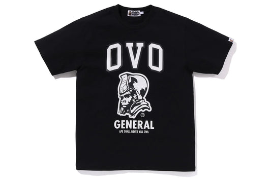 A Bathing Ape Bape "BAPE x OVO General Tee" Black T-Shirt