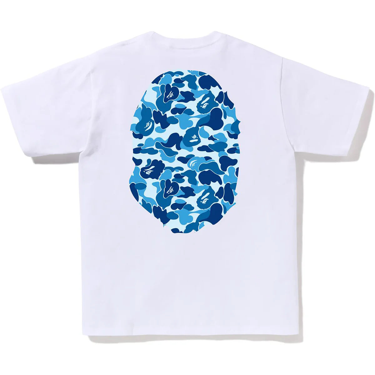 A Bathing Ape Bape “Camo Big Ape Head-Blue " White T-Shirt