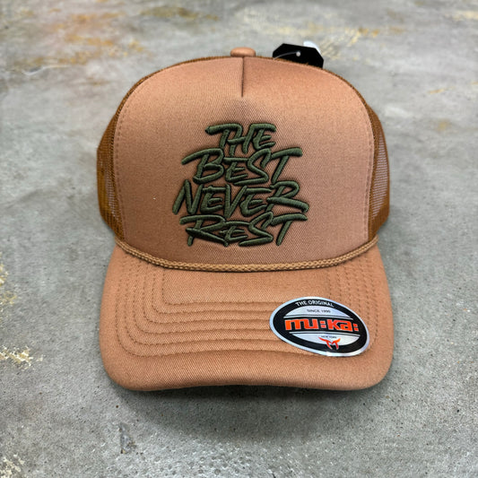 Muka The Best Never Rest Timber Trucker Hat