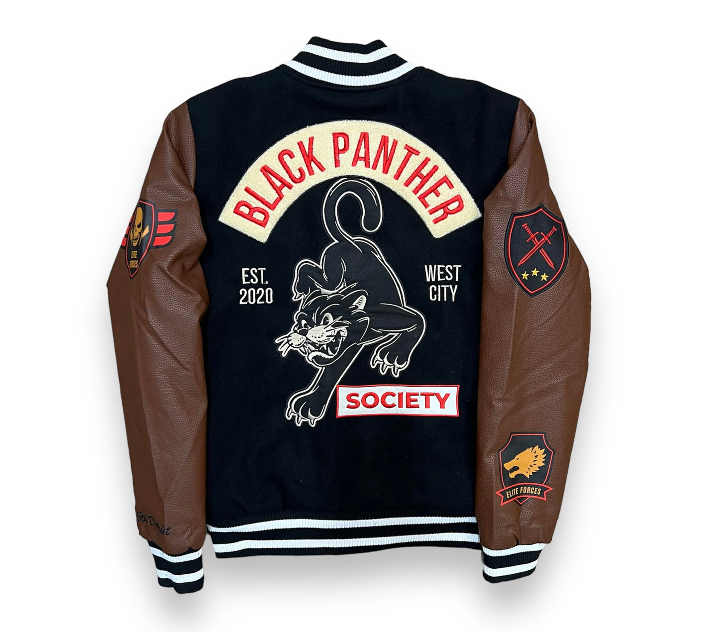 8ight Dstrkt Black Panther Black Varsity Jacket