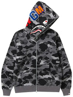 BAPE Big ABC Camo Shark Full Zip Hoodie Grey