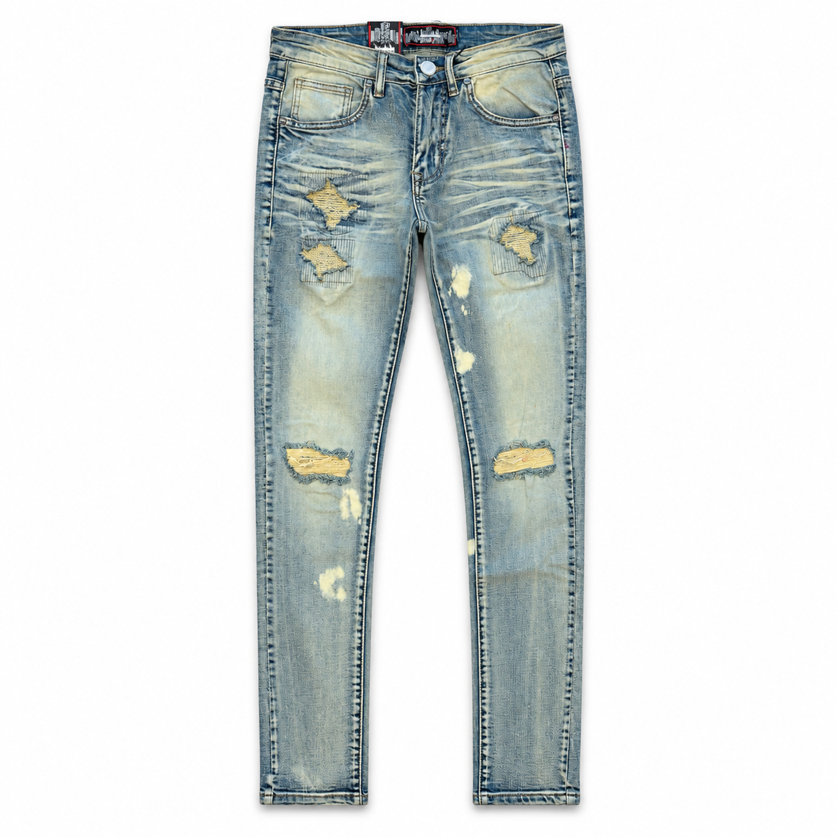 Denimicity Kenee Rip Bleached Vintage Wash Jeans