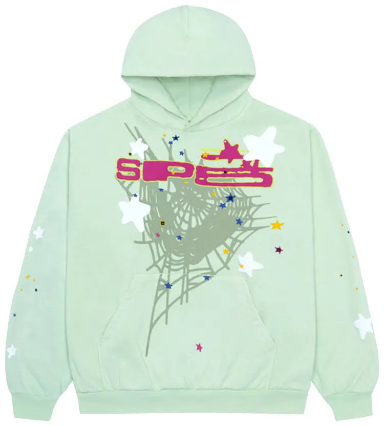 Sp5der SP5 Mint Hoodie