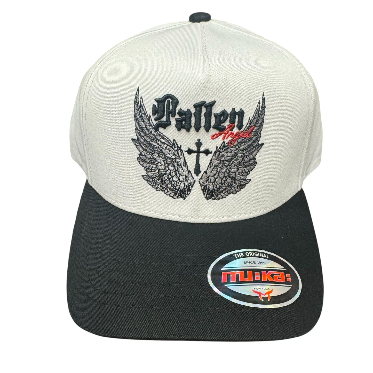 Muka Fallen Angle White /Black  Snap Hat