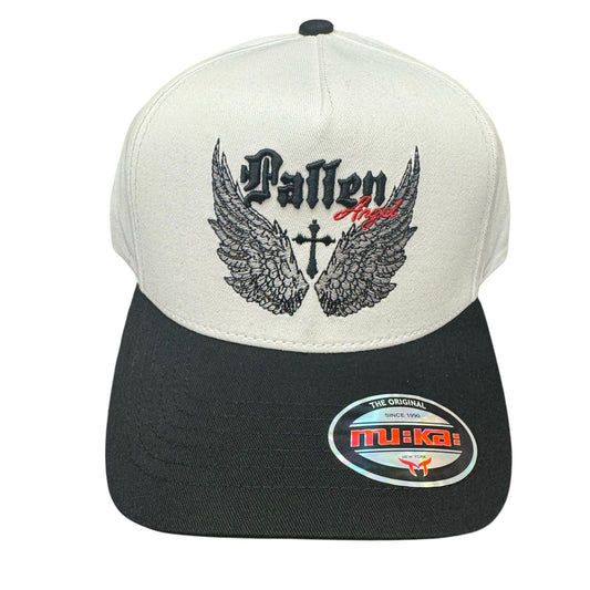Muka Fallen Angle White /Black  Snap Hat