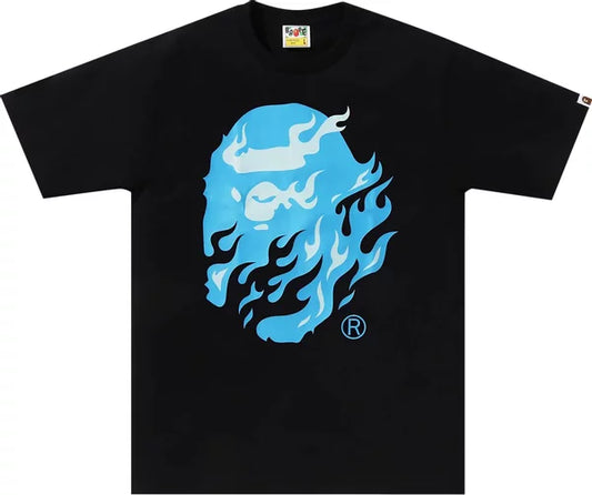 A Bathing Ape Flame Black Tee