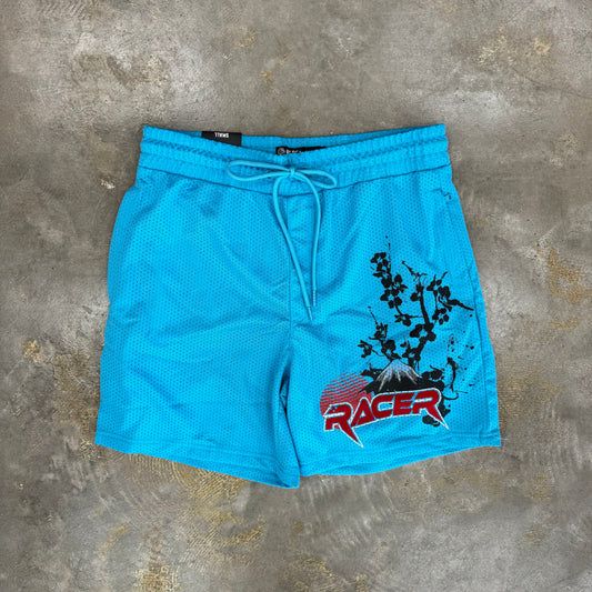Rebel Minds Racer Mesh Aqua Blue  Shorts
