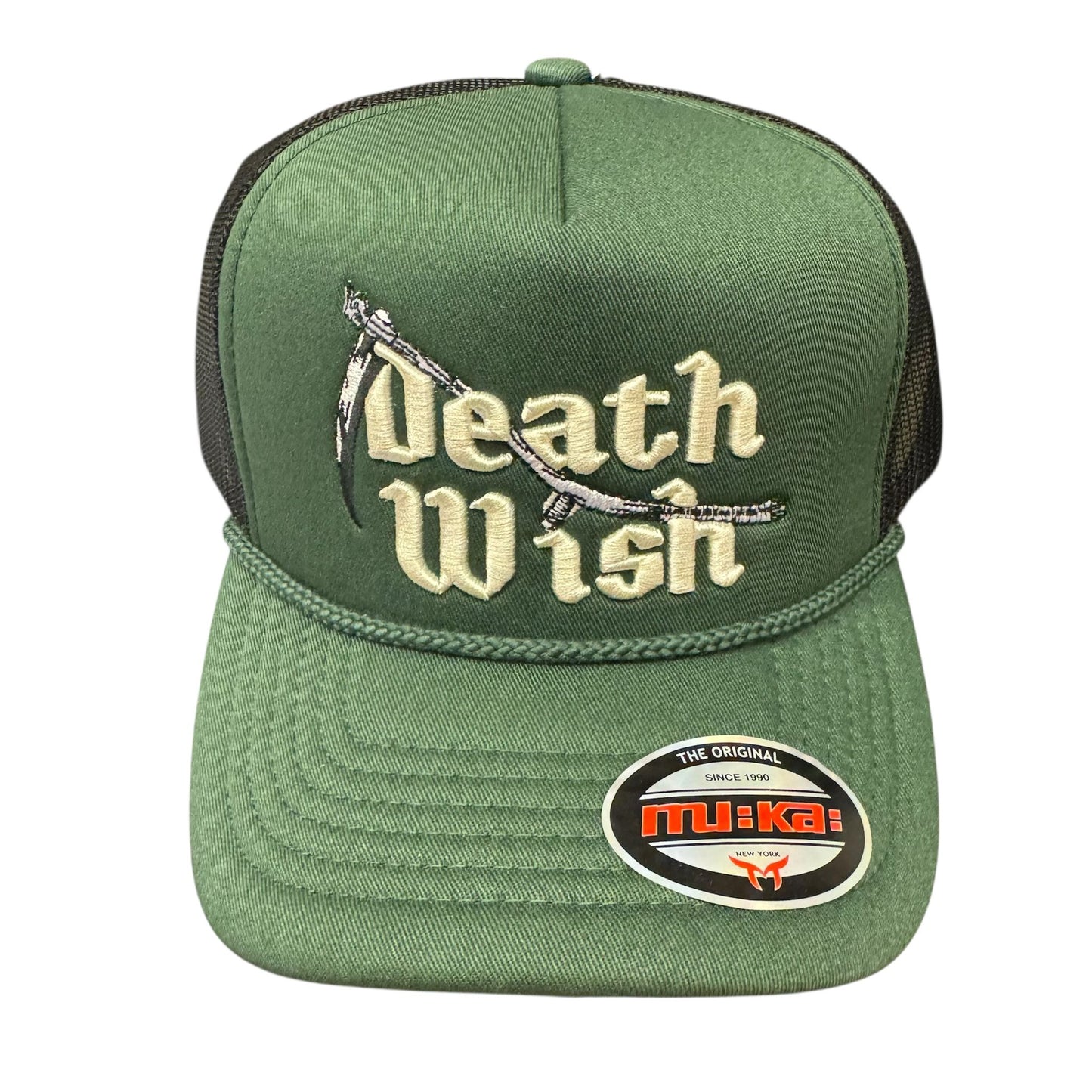 Muka Death Wish Green /Black Snap Hat
