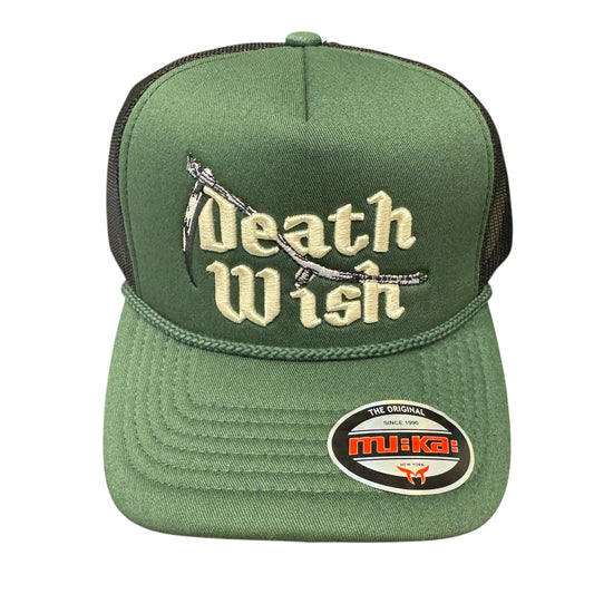 Muka Death Wish Green /Black Snap Hat
