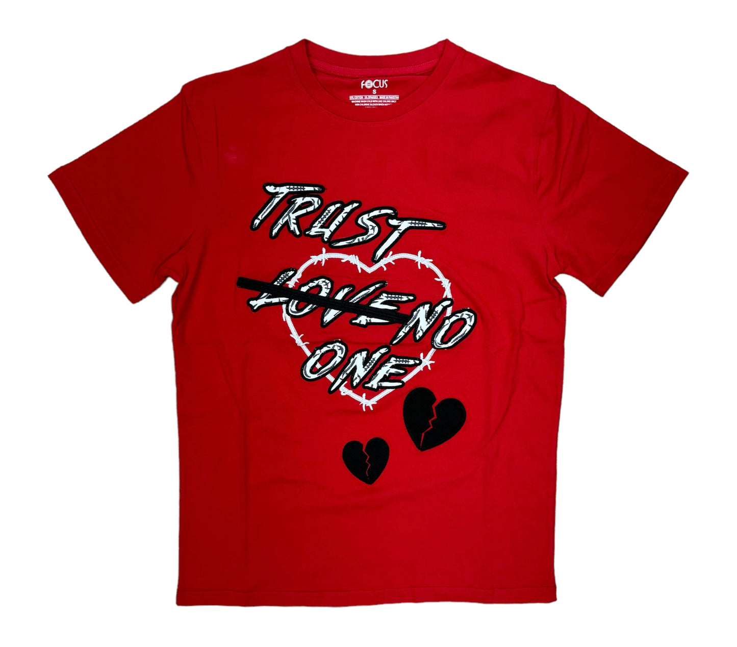 Focus Trust Love No One Red T-shirt
