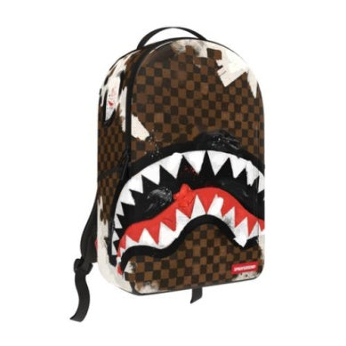 Sprayground Sharks In Paris Cotton Canvas Painted Backpack