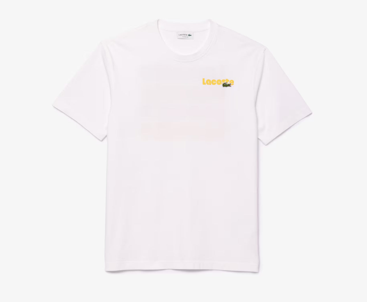 LACOSTS MEN'S WASHED EFFECT WHITE T-SHIRT