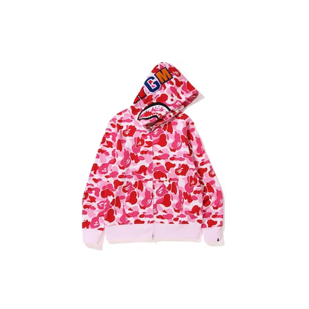 BAPE Big ABC Camo Shark Full Zip Hoodie Pink