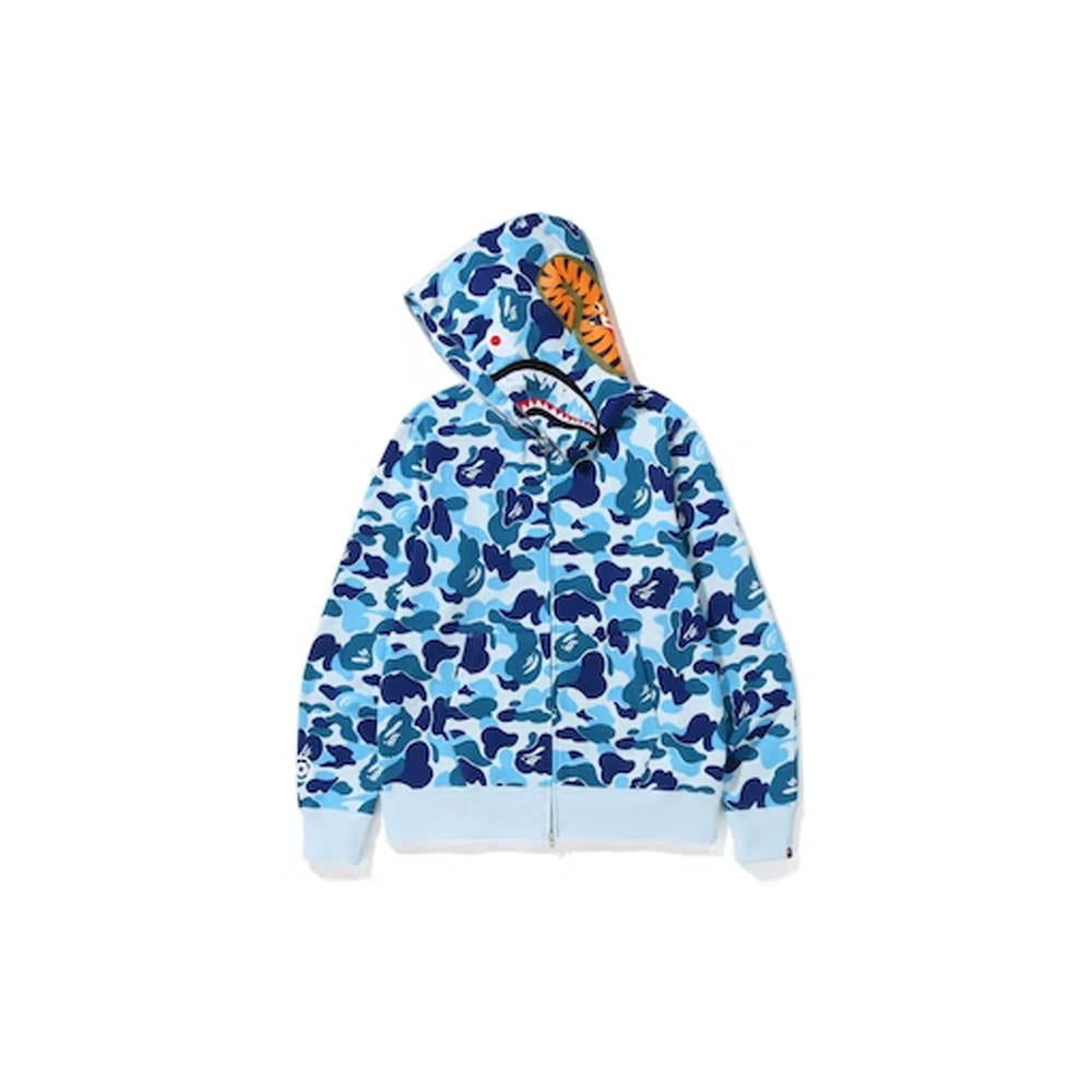 BAPE Big ABC Camo Shark Full Zip Hoodie Blue