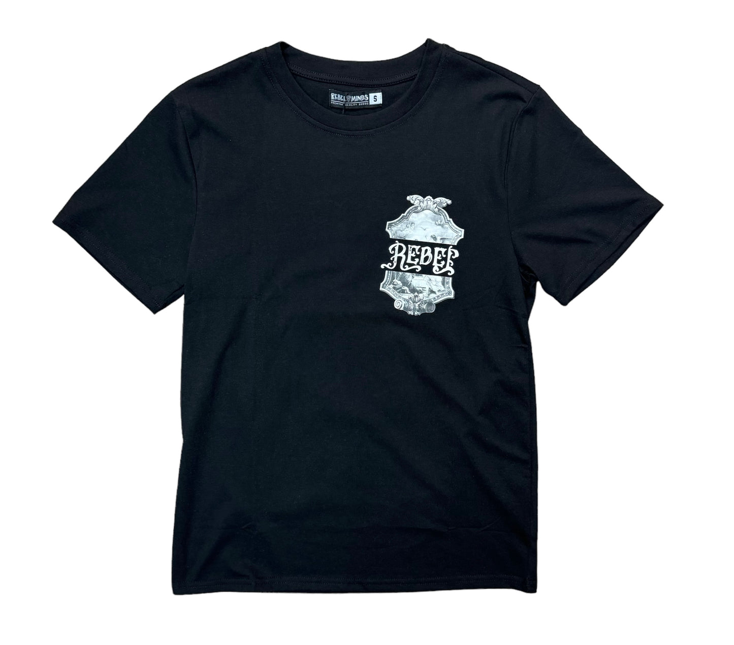 Rebel Minds Blessed Graphic Black T-Shirt