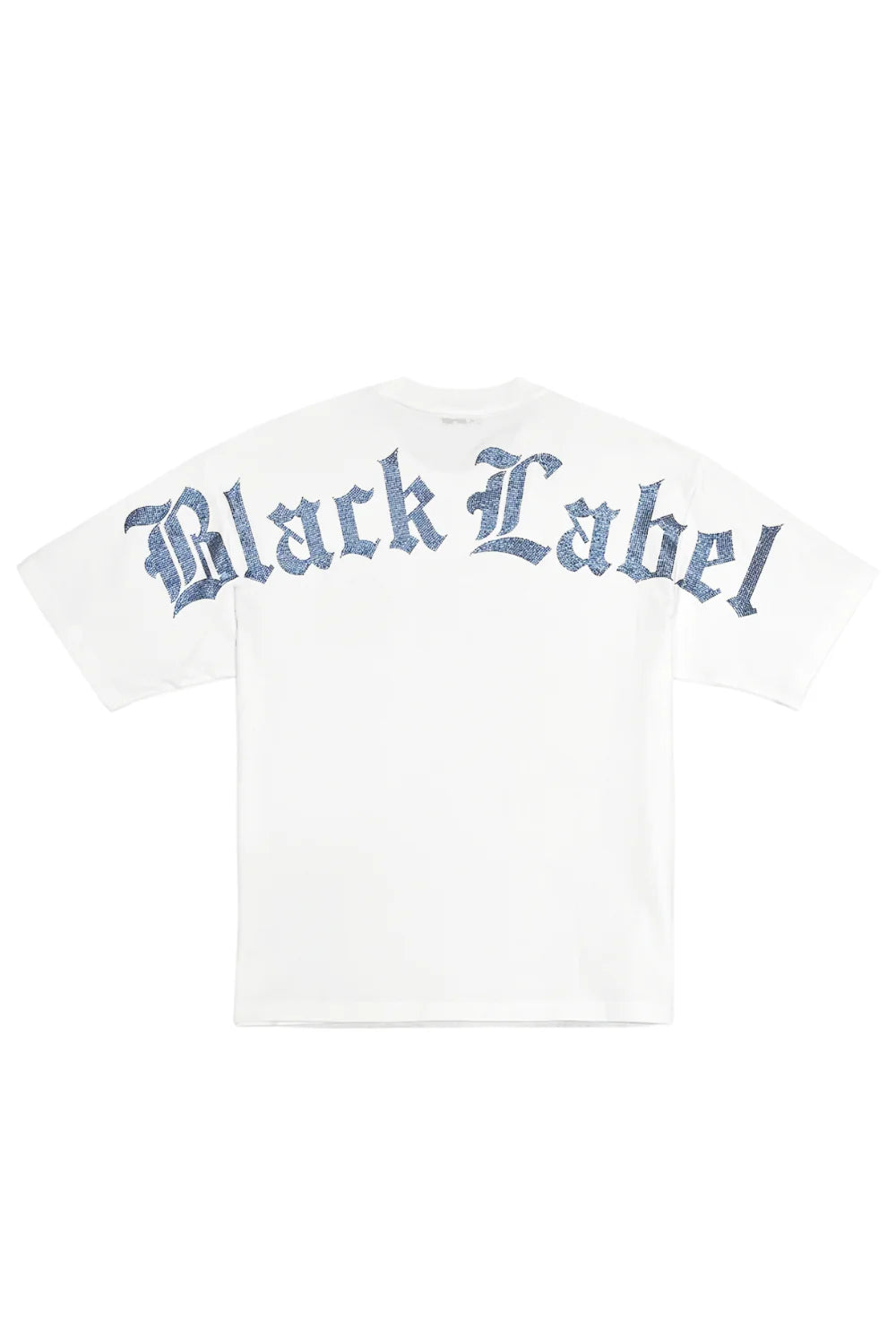 Rawyalty Men Black Label "Bling " White/Light Blue T-Shirt