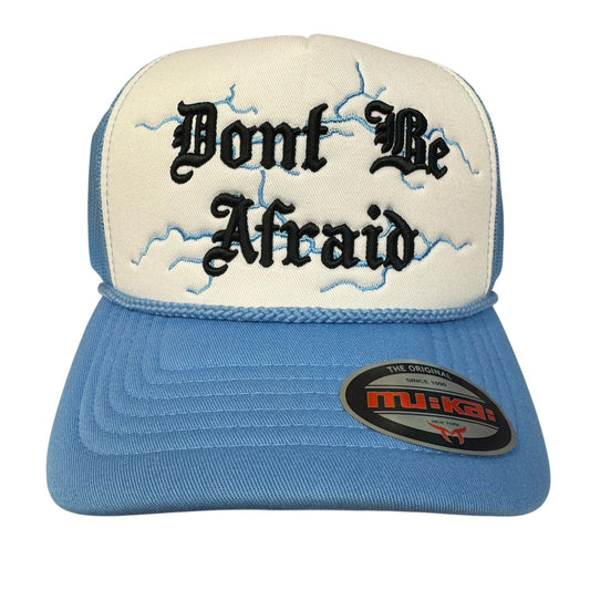 Muka Don't Be Afraid White / Blue Snapback Hat