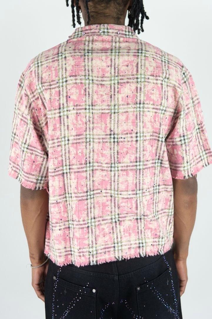 R3bel Denim Plaid Pink Shirt