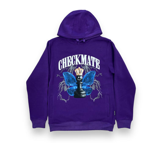 Rebel Minds Checkmate Purple Hoodie