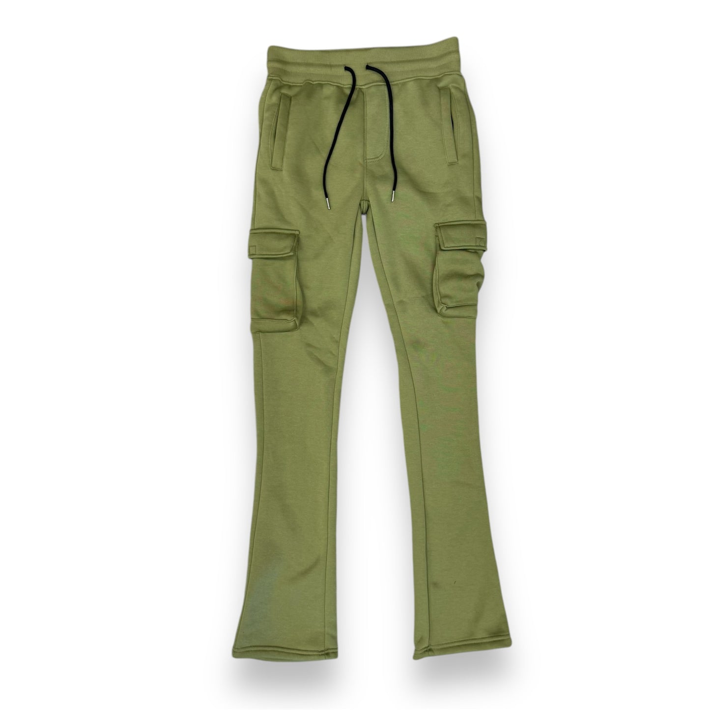 Octagon Stacked Flare Cargo Fleece Olive Jogger Men's