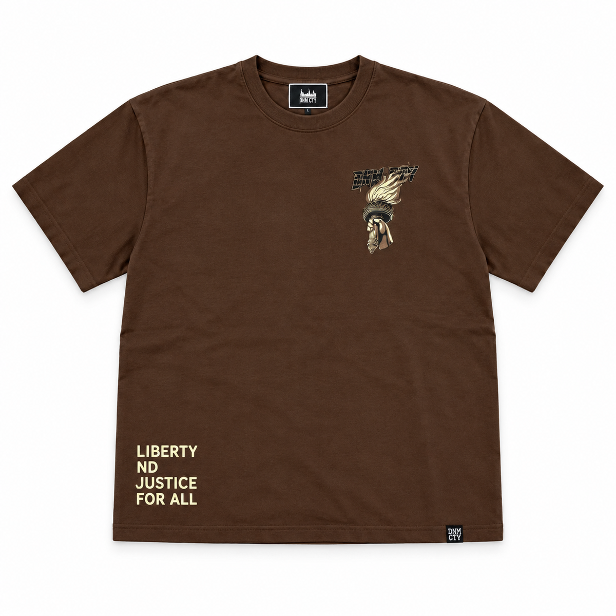 Denimicity Liberty Drowning Oversize Brown T-Shirts
