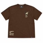 Denimicity Liberty Drowning Oversize Brown T-Shirts