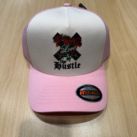 Muka The Hustle Ivory/Pink Trucker Hat