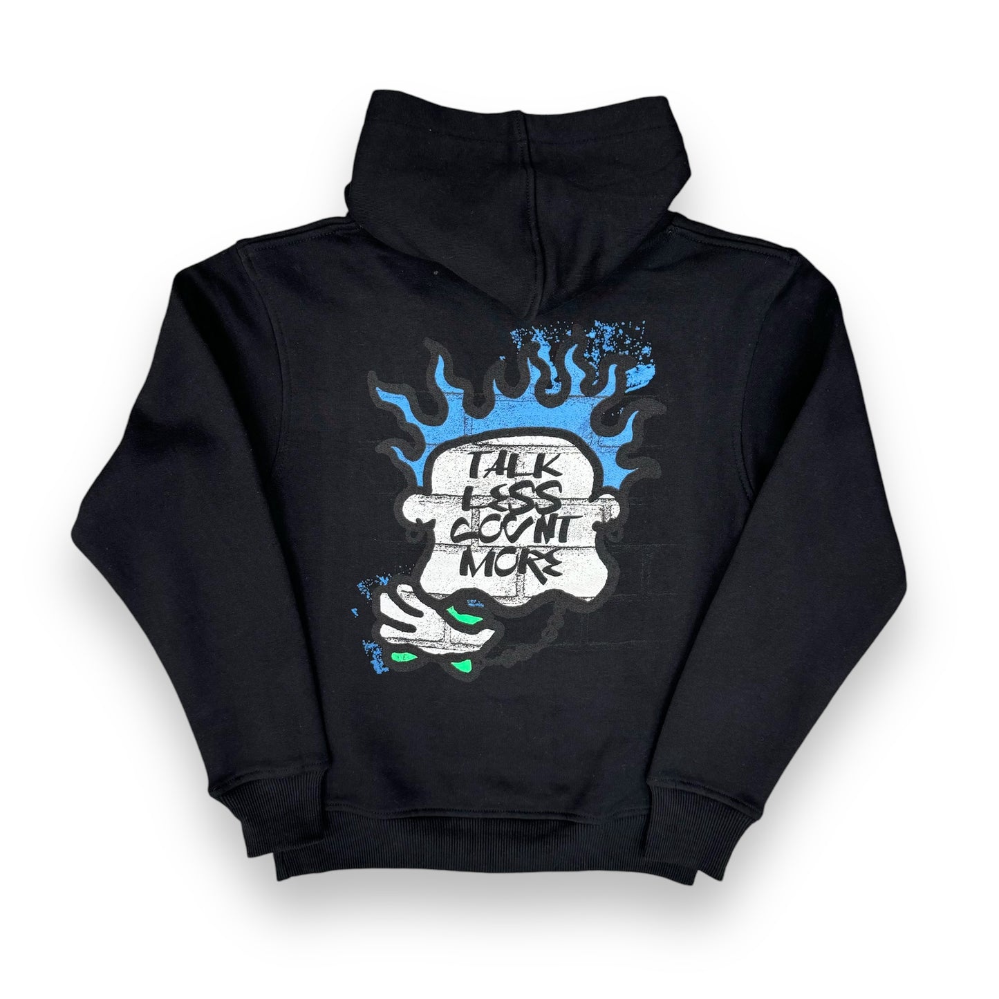 3Forty Lucky Talk Less Boy's Black Hoodie