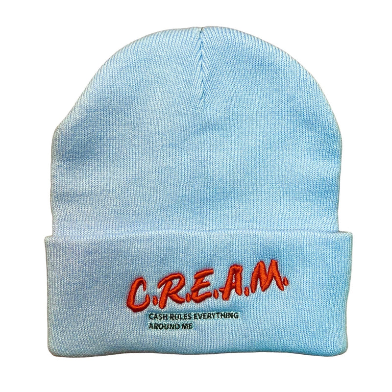 MUKA CREAM BEANIE HAT UNC BLUE