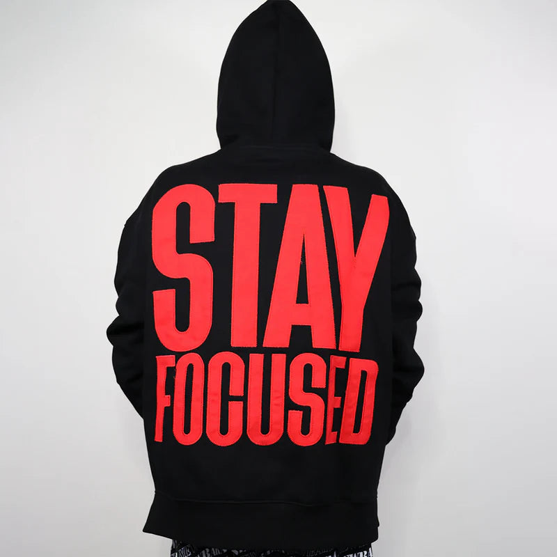 New Bara Stayed Focused Black/Red Hoodie