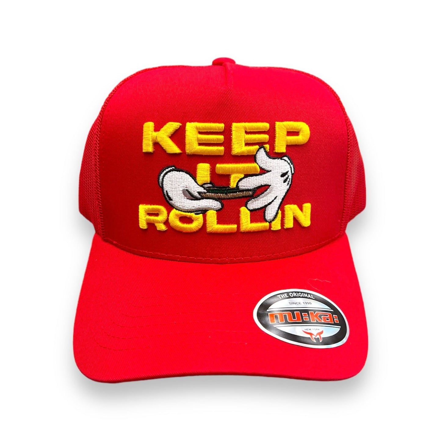 MUKA KEEP IT ROLLIN RED TRUCKER HAT