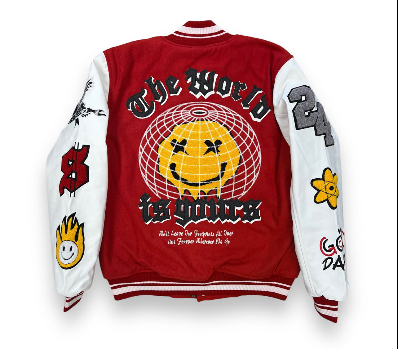 FOCUS WORLD IS YOURS VARSITY JACKET RED BOYS