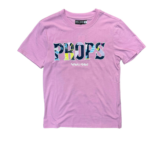 REBEL MINDS PROPS GRAPHIC PINK TEE
