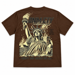 Denimicity Liberty Drowning Oversize Brown T-Shirts