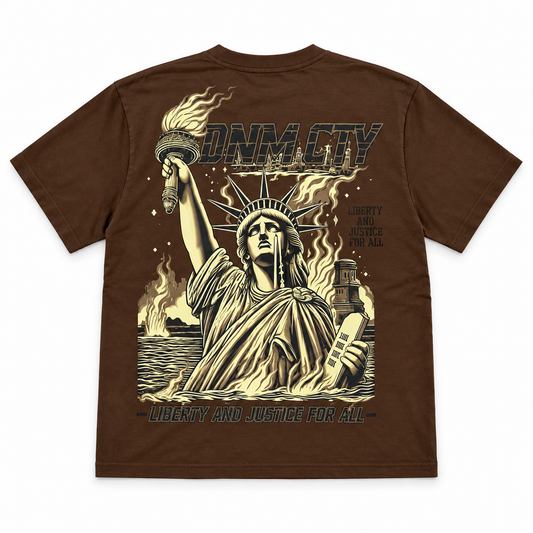 Denimicity Liberty Drowning Oversize Brown T-Shirts
