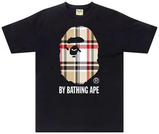 A Bathing Ape Bape "Check By Bathing Ape" Black T-Shirt