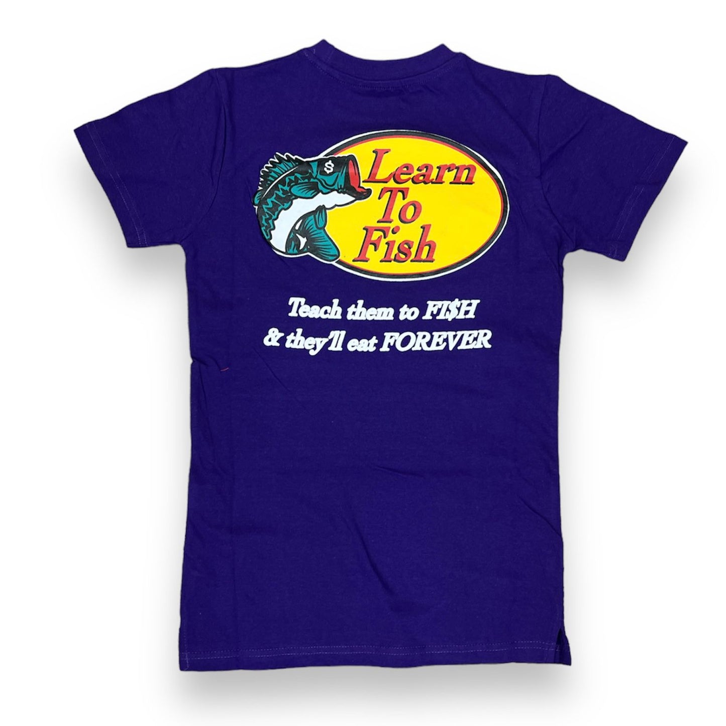 EVOLUTION LEARN TO FISH PURPLE T-SHIRT KID'S