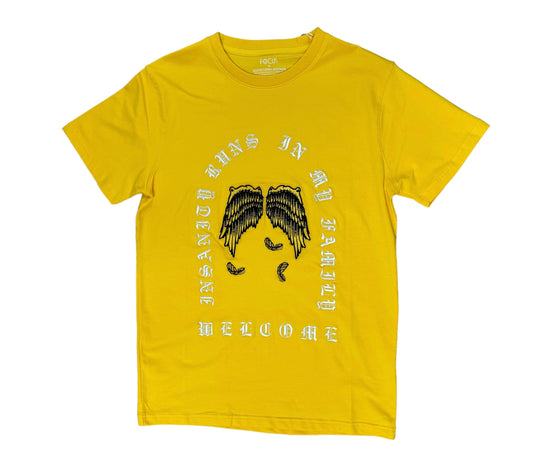 Focus Old English "Wings" Yellow T-Shirt