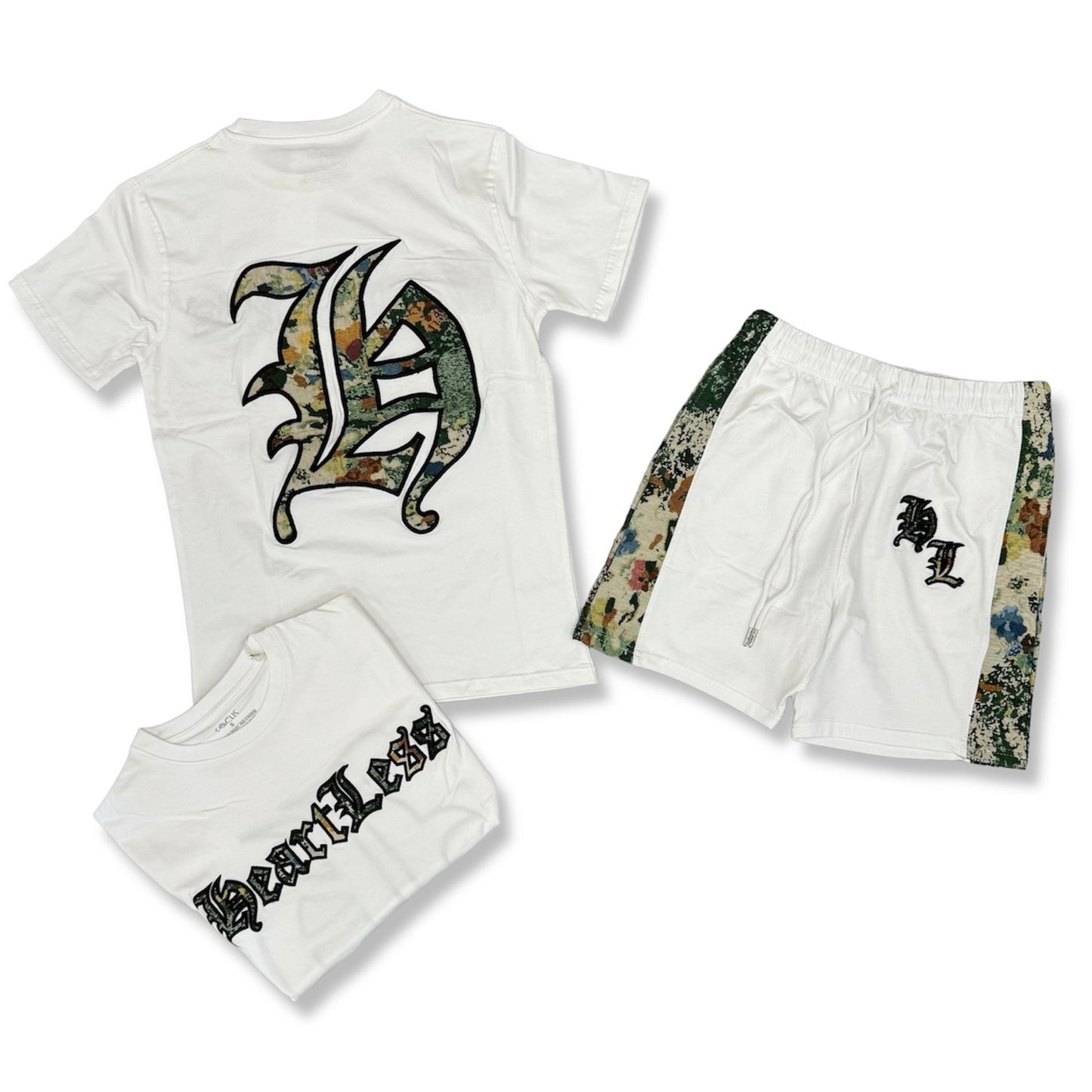 Focus Heartless Tapestry Short Set White