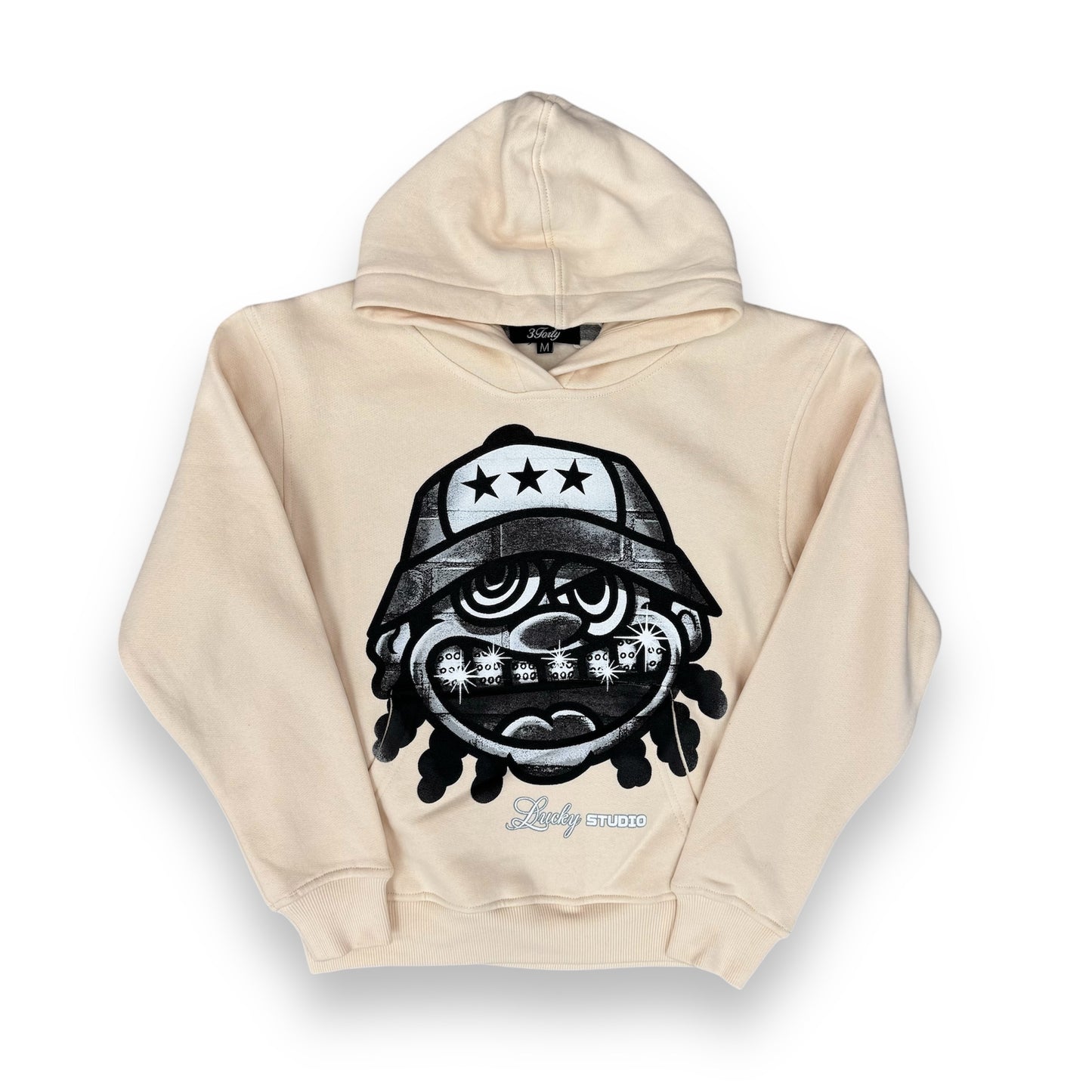 3Forty Lucky Studio  Boy's Cream Hoodie