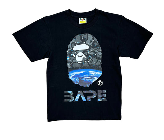 A BATHING APE BAPE “ Big Ape Head Spase ” BLACK TEE