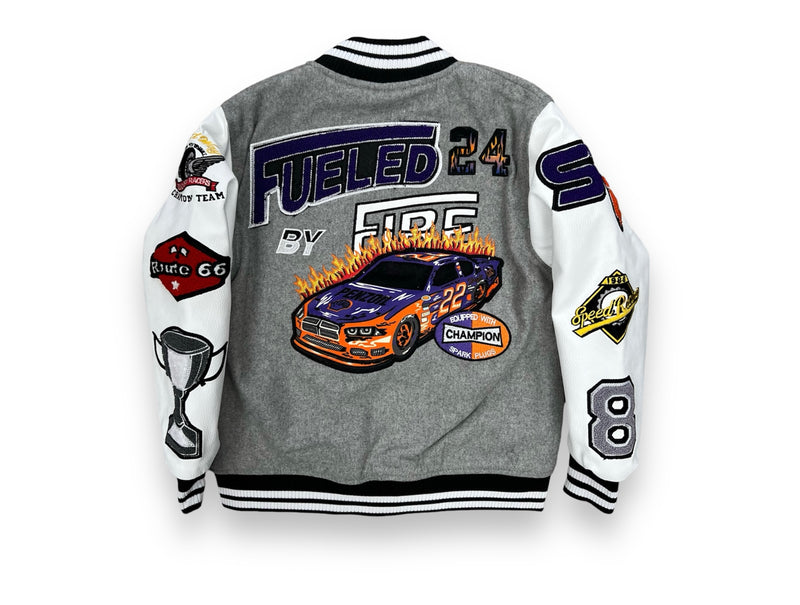 Focus Speed Varsity Jacket Grey Boys