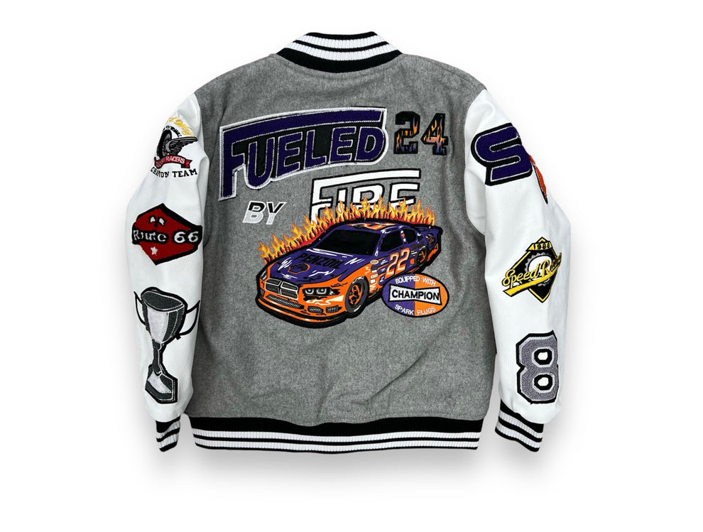 Focus Speed Varsity Jacket Grey Boys