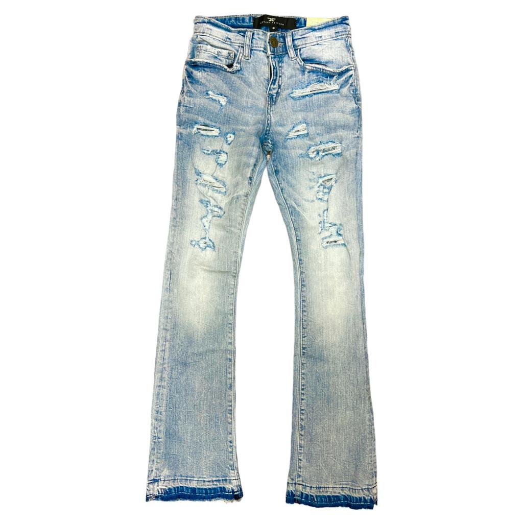 Jordan Craig Sky Blue Flare Stacked Boys Denim