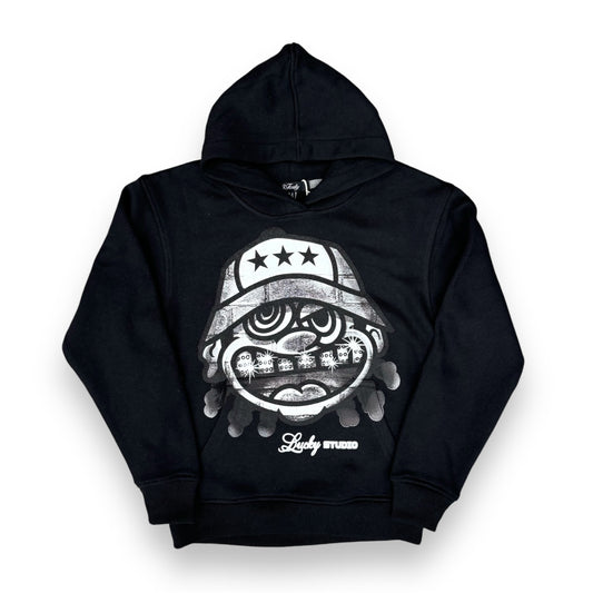 3Forty Lucky Studio  Boy's Black Hoodie