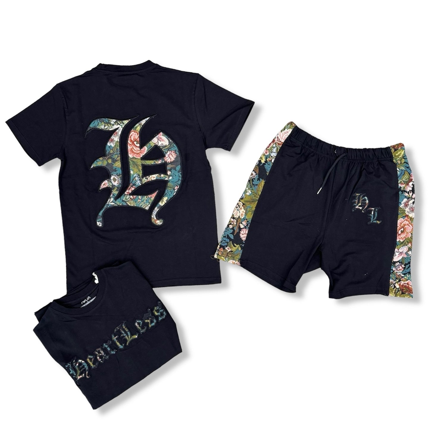 Focus Heartless Tapestry Short Set Black