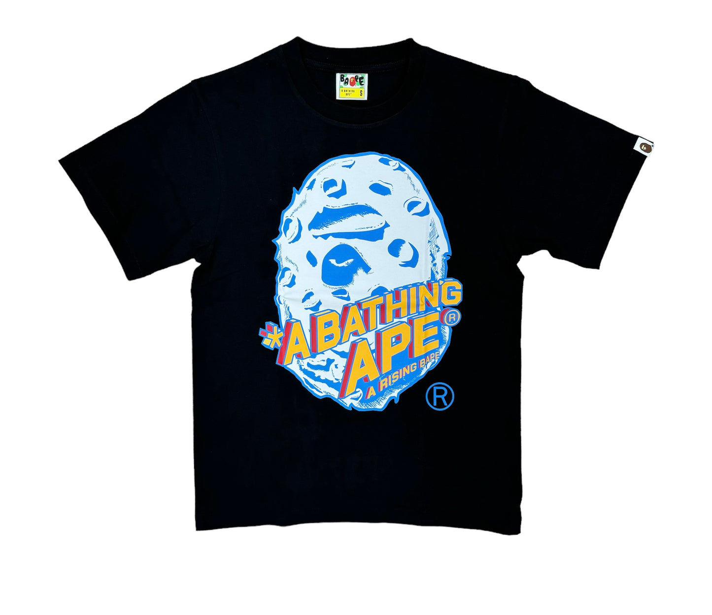 A Bathing Ape Bape “Moon Ape Head” Black T-Shirt