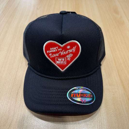 Muka Love Black Trucker Hat