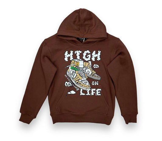 3FORTY HIGH LIFE BROWN BOY'S HOODIE