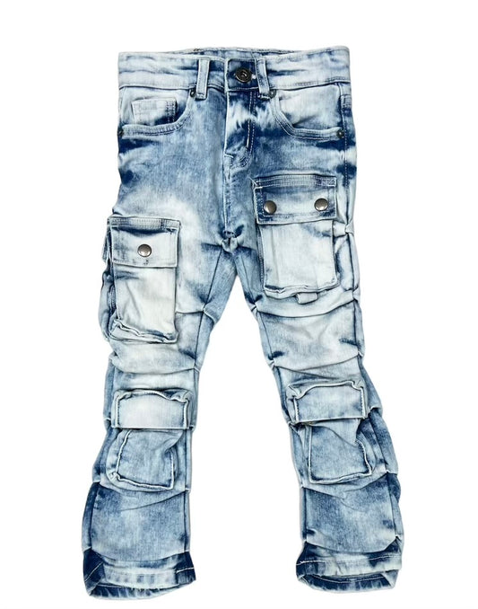 Focus Cgo Distressed Staked Flare Lt.Wash Denim Toddler